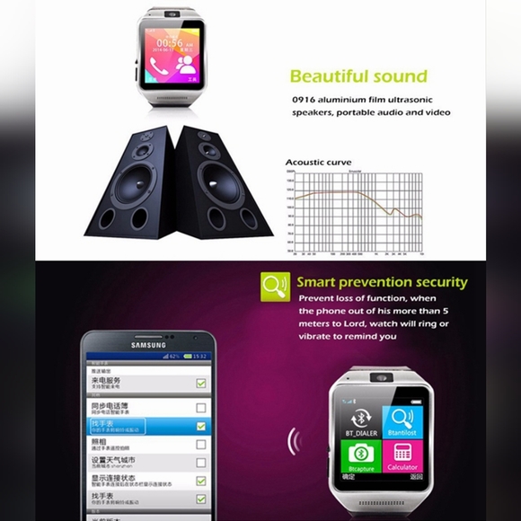 GV08 Sports Smart Watch Phone Wrist Watch With Touch Screen GSM - Picture 10 of 11